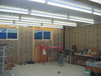 Woodshop progress: Lighting and Dust Collection Cyclone